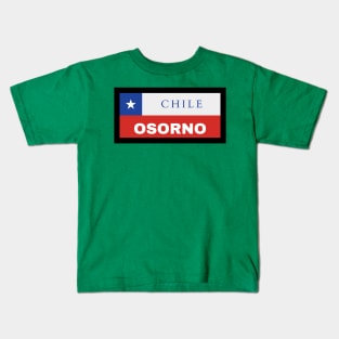 Osorno City in Chilean Flag Kids T-Shirt